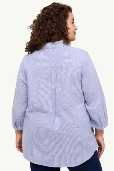 Dona - Brusa - de ratlles - blau/blanc