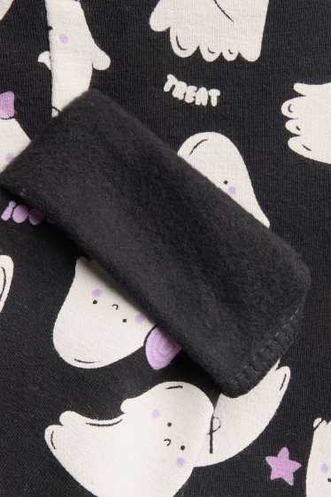 Dzieci dziewczynki - Wielopak, 2 pary - Halloween - duch - ciepłe legginsy - czarny / biały