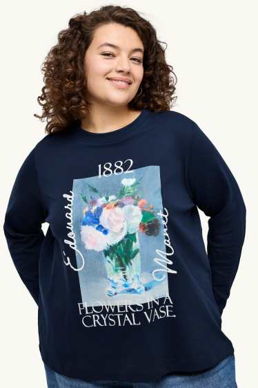 Femmes - Haut à manches longues - regular fit - Édouard Manet - bleu foncé