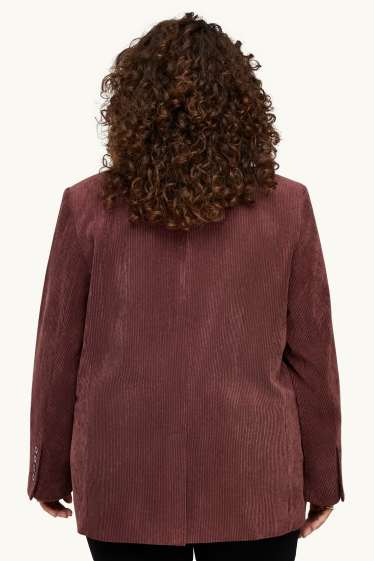 Women - Corduroy blazer - curvy fit - bordeaux
