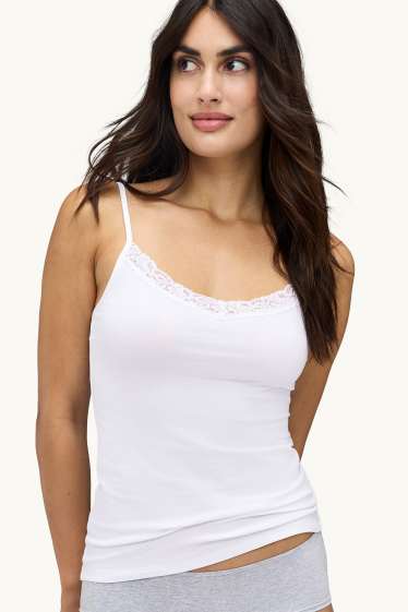 Femmes - Lot de 2 - caracos - blanc / beige