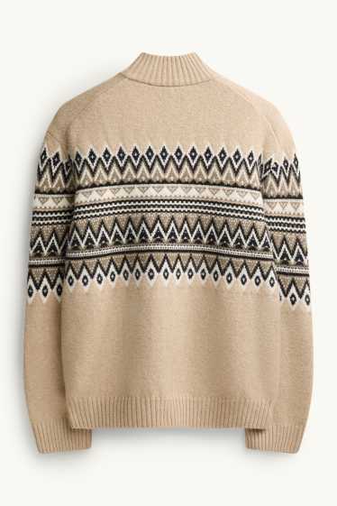 Herren - Pullover - gemustert - beige