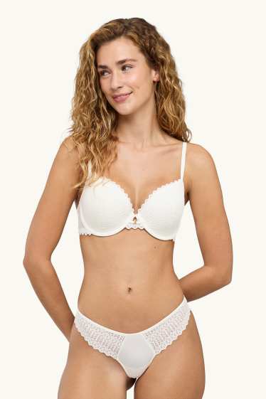 Damen - String - cremeweiß
