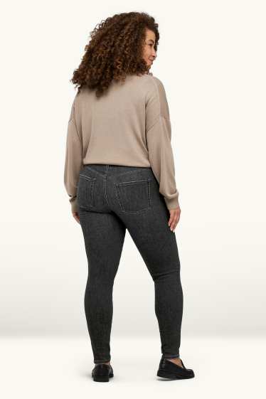 Femei - Skinny jeans - talie medie - jeans modelatori - LYCRA® ADAPTIV Fiber - denim-gri închis