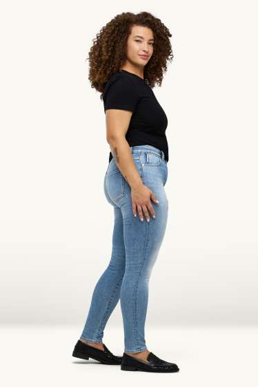 Dona - Skinny Jeans - mid waist - shaping jeans - LYCRA® ADAPTIV Fiber - texà blau