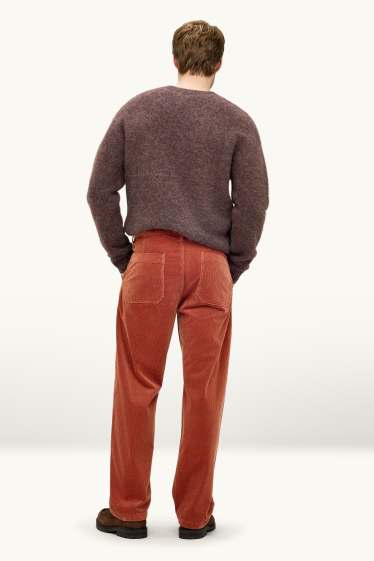 Herren - Cord-Chino - Relaxed Fit - rot