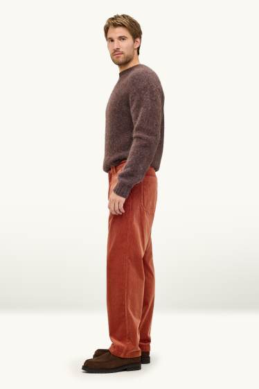Herren - Cord-Chino - Relaxed Fit - rot