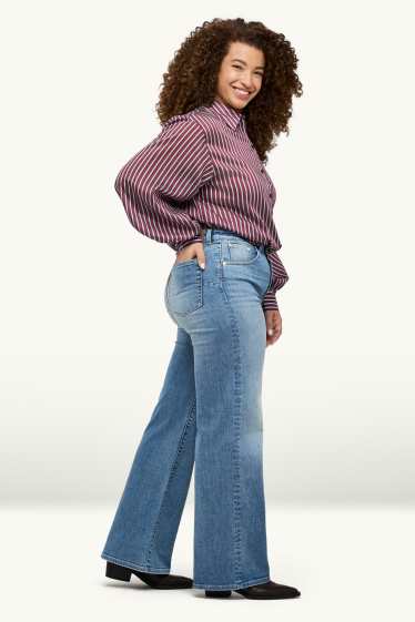 Dona - Wide leg Jeans - high waist - LYCRA® fibra ADAPTIV - texà blau