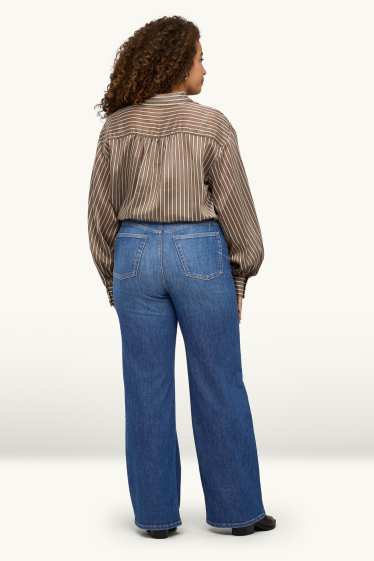 Femmes - Wide leg jean - high waist - LYCRA® ADAPTIV Fiber - jean bleu