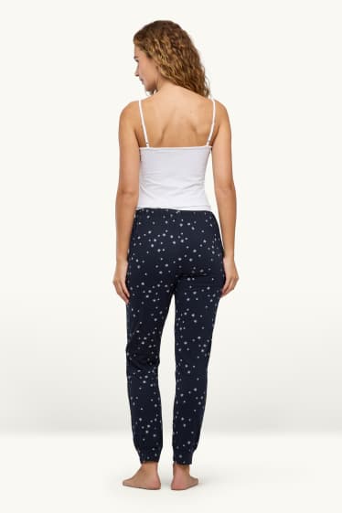 Donna - Confezione da 2 - pantaloni pigiama - blu scuro
