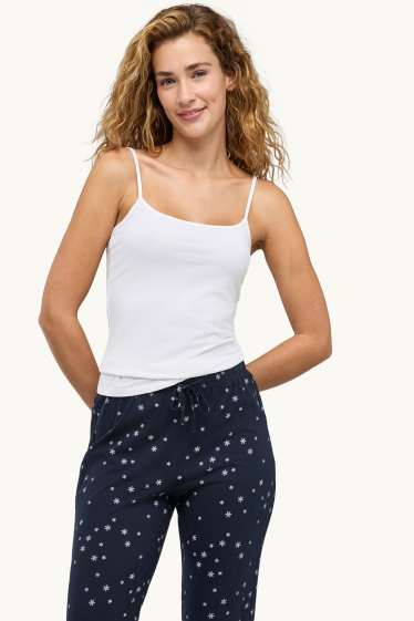 Donna - Confezione da 2 - pantaloni pigiama - blu scuro