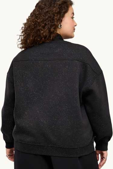 Femmes - Sweat - finition brillante - à pois - noir