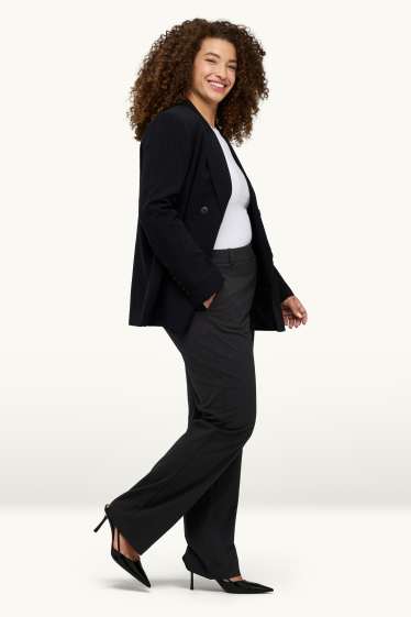 Donna - Pantaloni business - vita media - straight fit - Mix & Match - nero