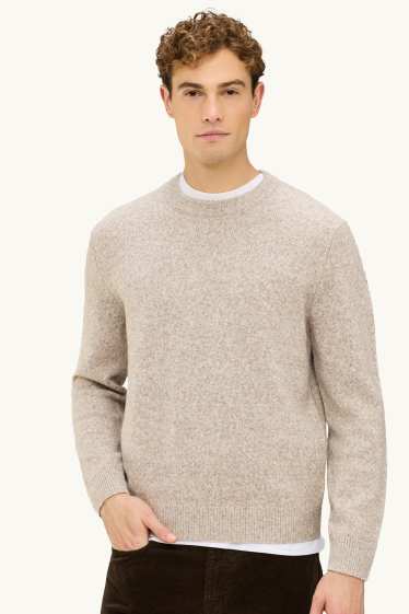 Hommes - Pull - beige chiné