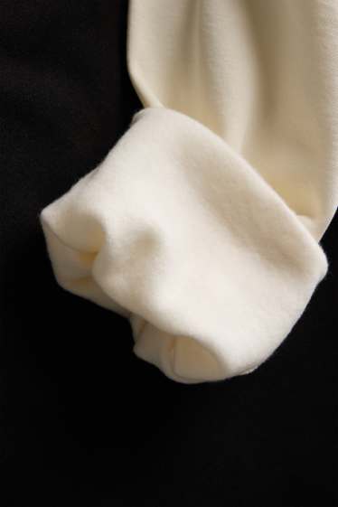 Enfants filles - Ballet - ensemble - sweat à capuche et jupe short - 2 pièces - blanc crème