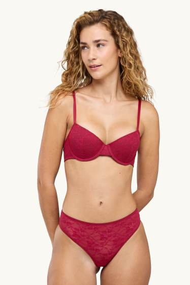 Femmes - Culotte - rouge foncé