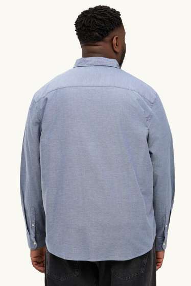 Men - Shirt - regular fit - button-down collar - blue