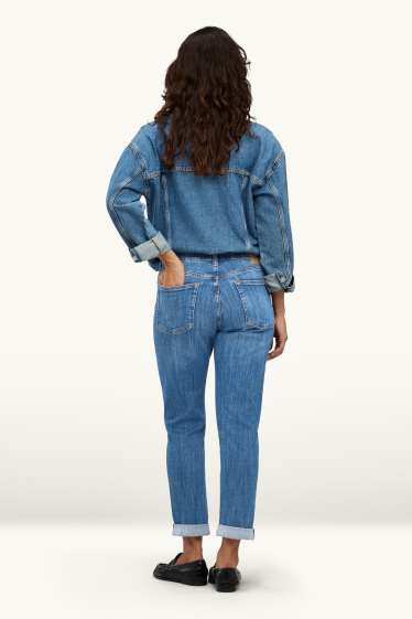 Femmes - Boyfriend jean - mid waist - jean bleu