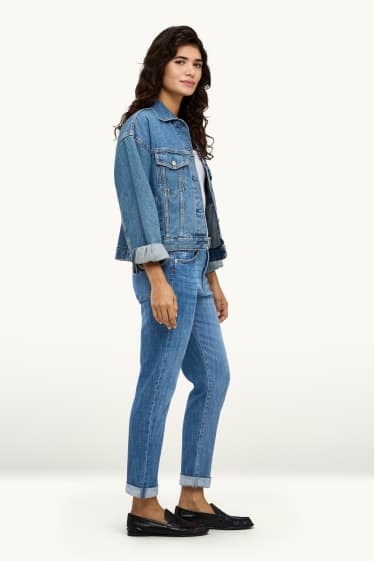 Femmes - Boyfriend jean - mid waist - jean bleu