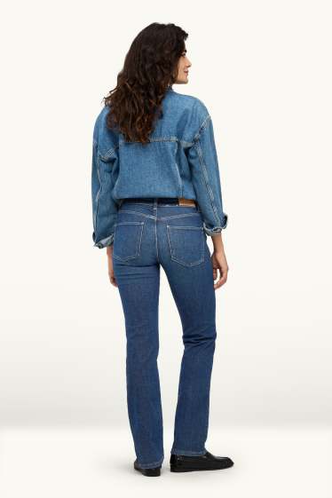 Dames - Straight jeans - mid waist - LYCRA® - jeansblauw