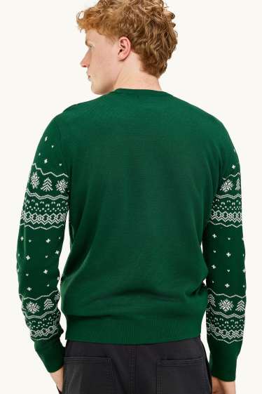 Men - Christmas jumper - The Grinch - dark green