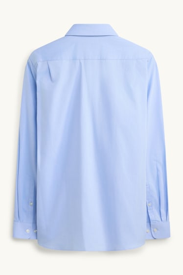 Uomo - Camicia business - regular fit - collo all'italiana - facile da stirare - azzurro