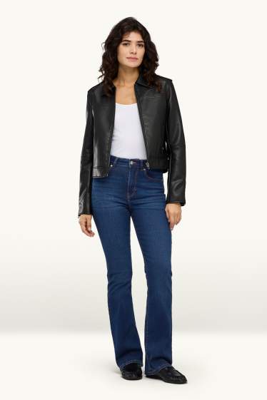 Donna - Bootcut jeans - vita alta - jeans blu scuro