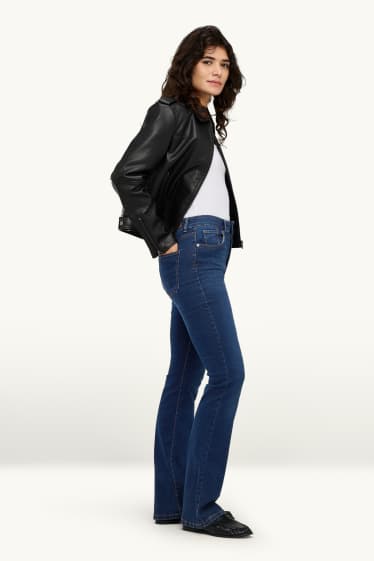 Donna - Bootcut jeans - vita alta - jeans blu scuro