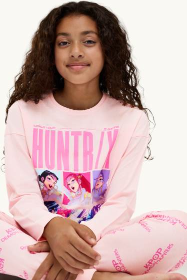 Children Girls - KPop Demon Hunters - pyjamas - 2 piece - light rose