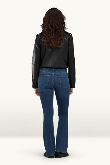 Damen - Bootcut Jeans - Mid Waist - LYCRA® - dunkeljeansblau