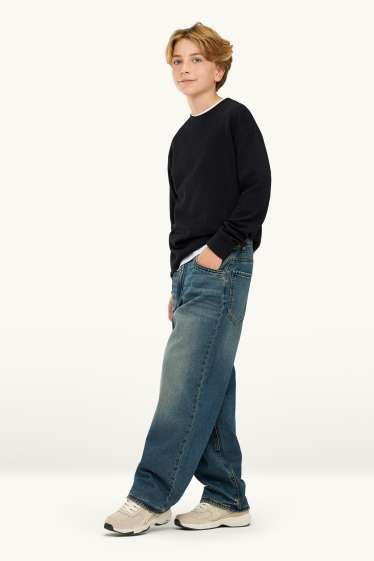 Kinder Buben - Skater Jeans - Thermojeans - jeansblau