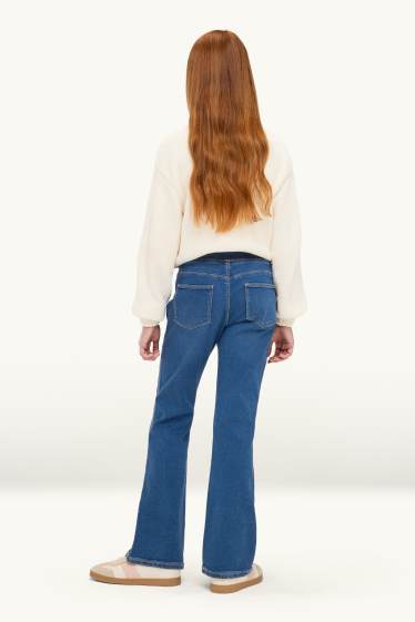 Kinder Mädchen - Flared Jeggings - jeansblau