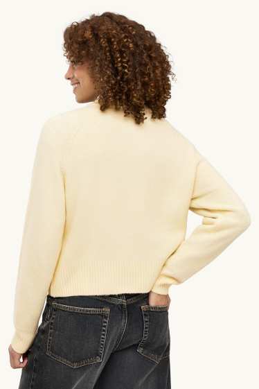 Women - Cardigan - light yellow