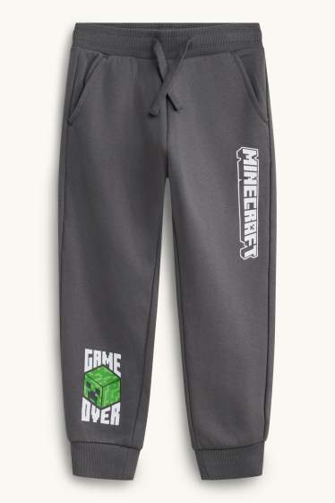 Bambini - Minecraft - set - felpa e pantaloni sportivi - 2 pezzi - antracite