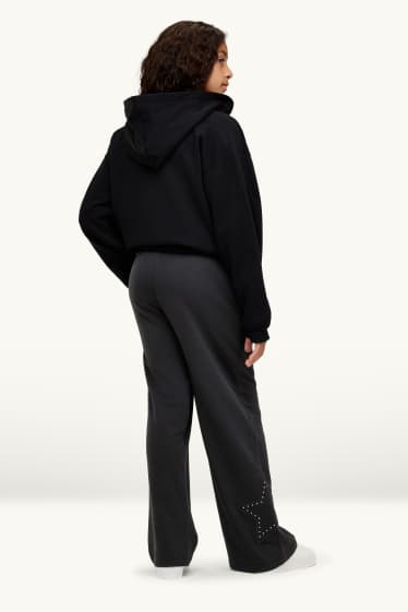 Kinderen: meisjes - Ster - joggingbroek - zwart