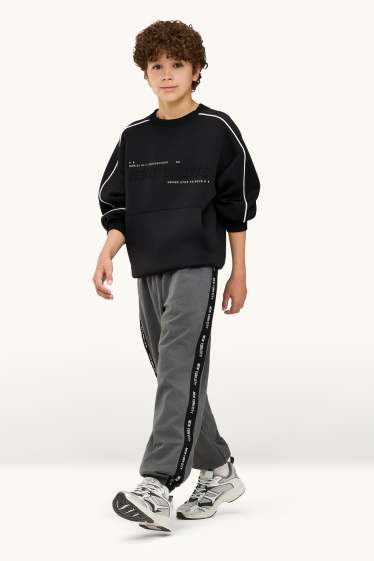 Enfants garçons - Pantalon de jogging - gris / noir