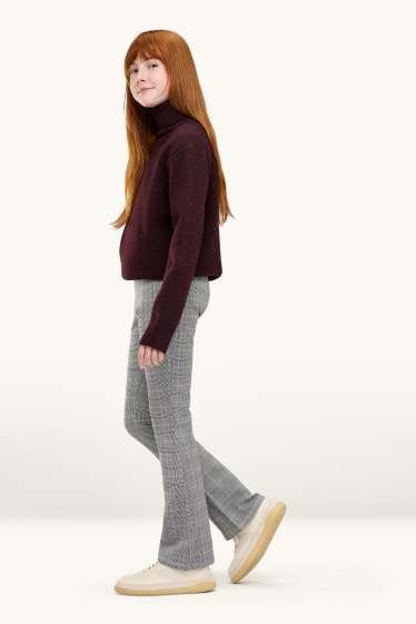 Kinderen: meisjes - Set van 2 - flared legging - zwart / grijs