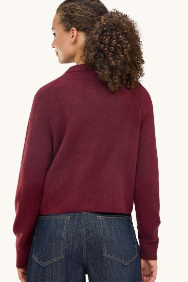 Women - Cardigan - bordeaux
