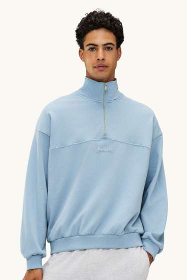 Uomo - Felpa oversize - azzurro
