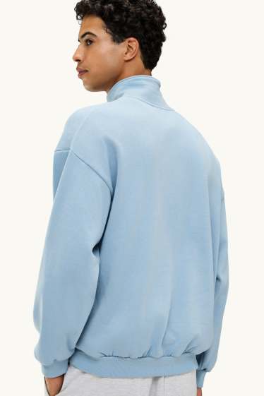Uomo - Felpa oversize - azzurro
