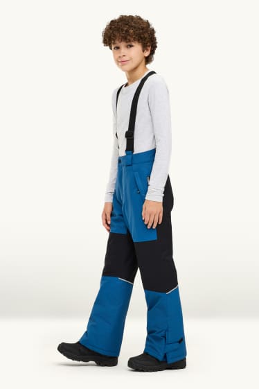 Bambini - Pantaloni da sci - impermeabili - blu / nero