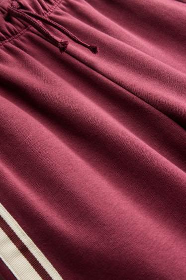 Bambine - Pantaloni sportivi - bordeaux / bianco