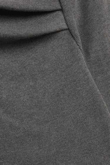 Women - Long sleeve top - regular fit - dark gray