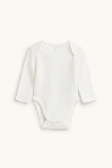 Neonati - Volpe - set con tutina - con fodera in pelo - 2 pezzi - bianco / beige
