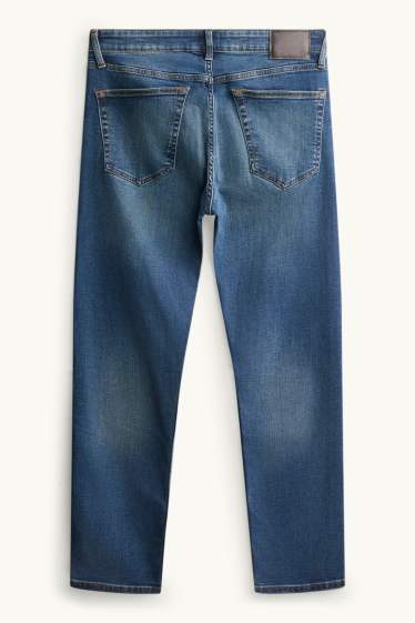 Pánské - Slim tapered jeans - džíny - tmavomodré