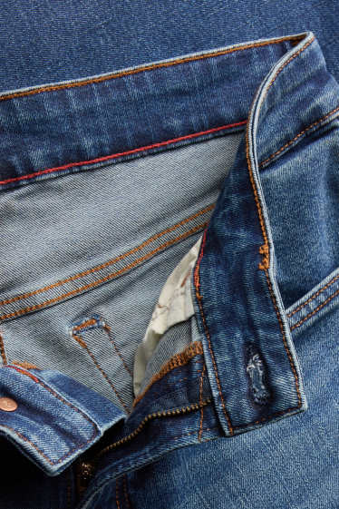 Pánské - Slim tapered jeans - džíny - tmavomodré