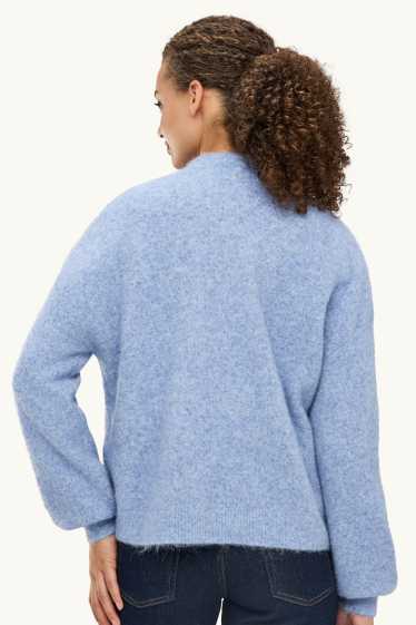 Damen - Pullover - hellblau
