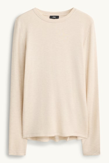 Donna - Maglia a maniche lunghe - regular fit - beige