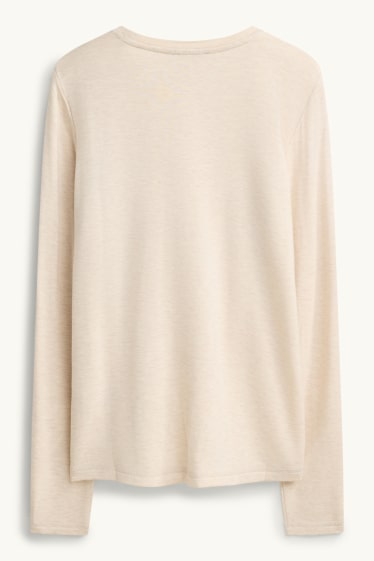 Donna - Maglia a maniche lunghe - regular fit - beige