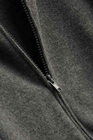 Women - Zipped hoodie - dark gray